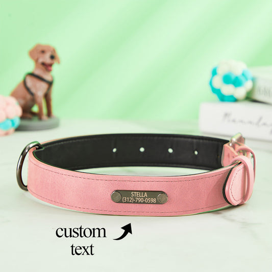 Custom Engraved Leather Dog Collar - furevermama