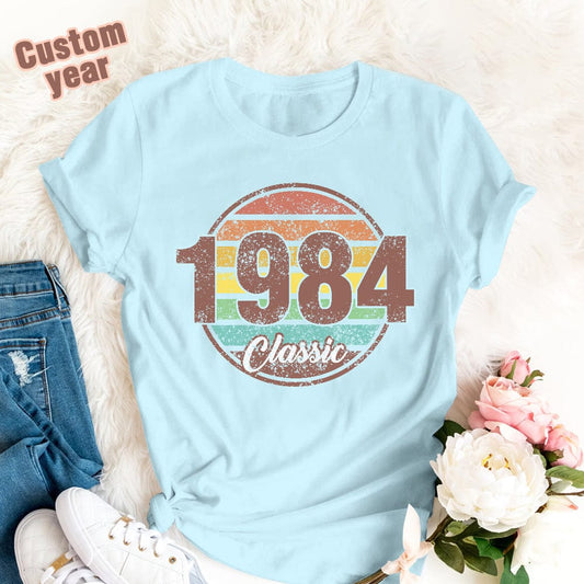 Custom Year Classic Vintage T-Shirt - furevermama