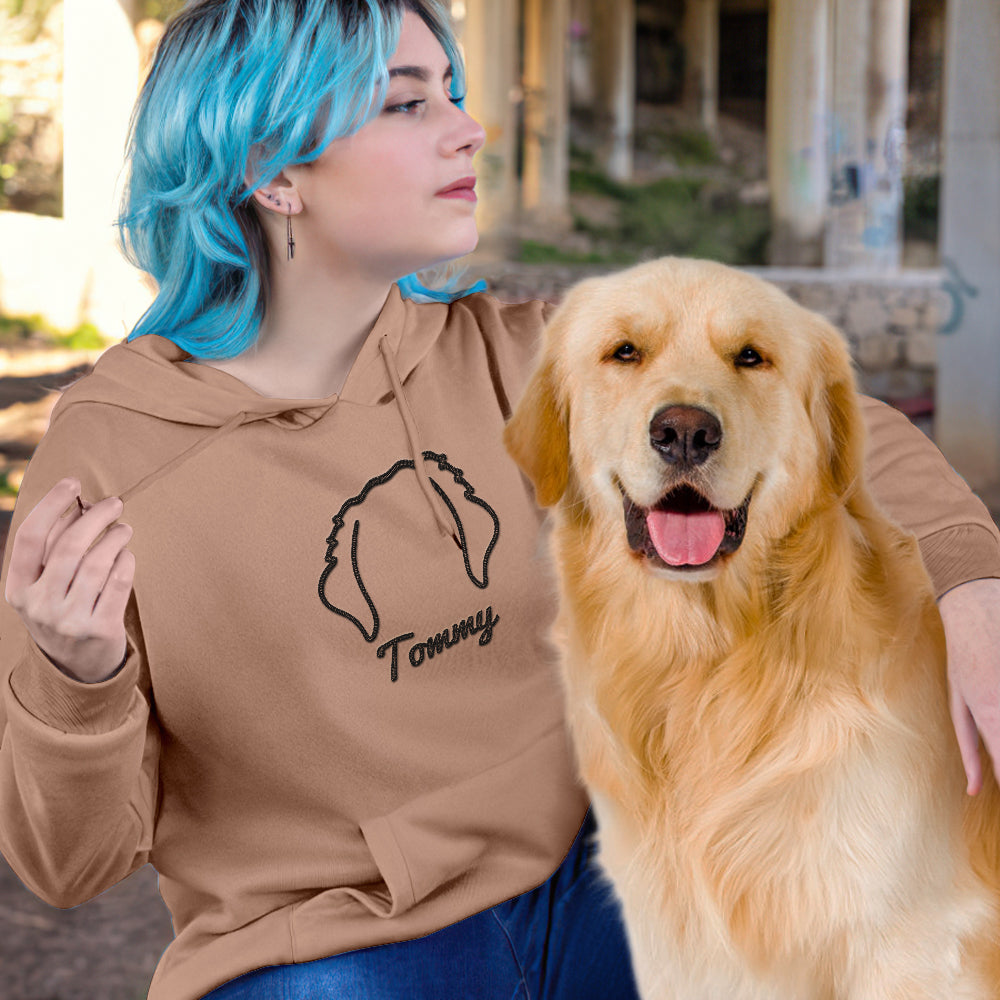 Custom Dog Ear Embroidered Hoodies - furevermama