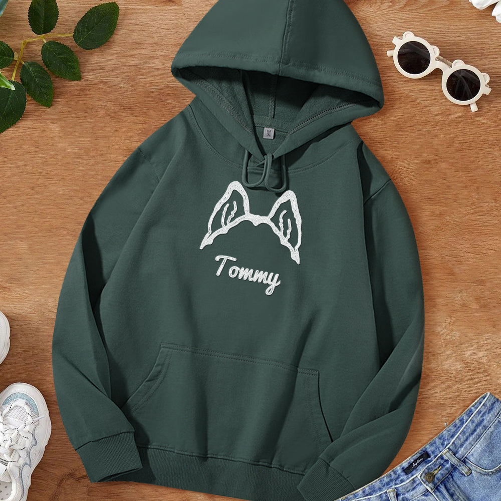 Custom Dog Ear Embroidered Hoodies - furevermama