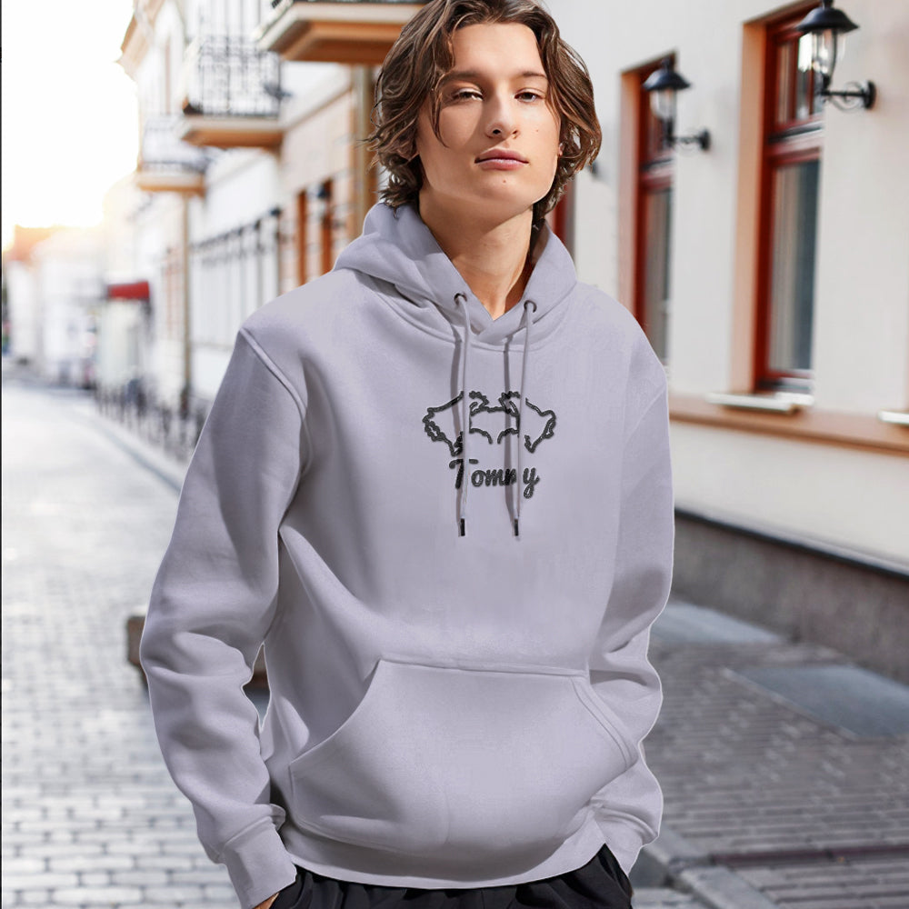 Custom Dog Ear Embroidered Hoodies - furevermama