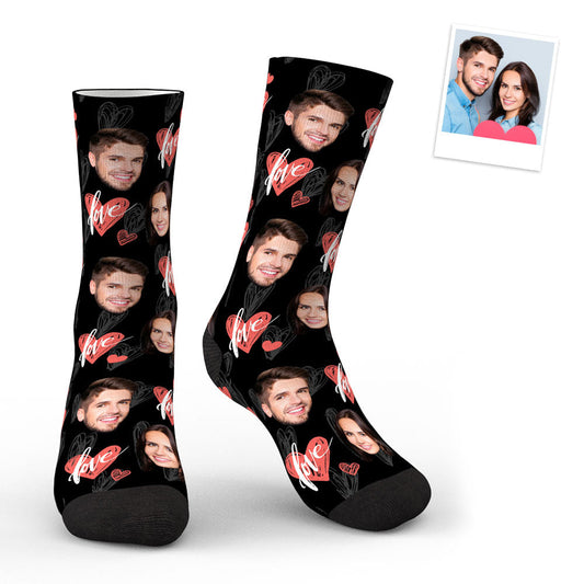 Custom Face Heartbeat Socks - furevermama