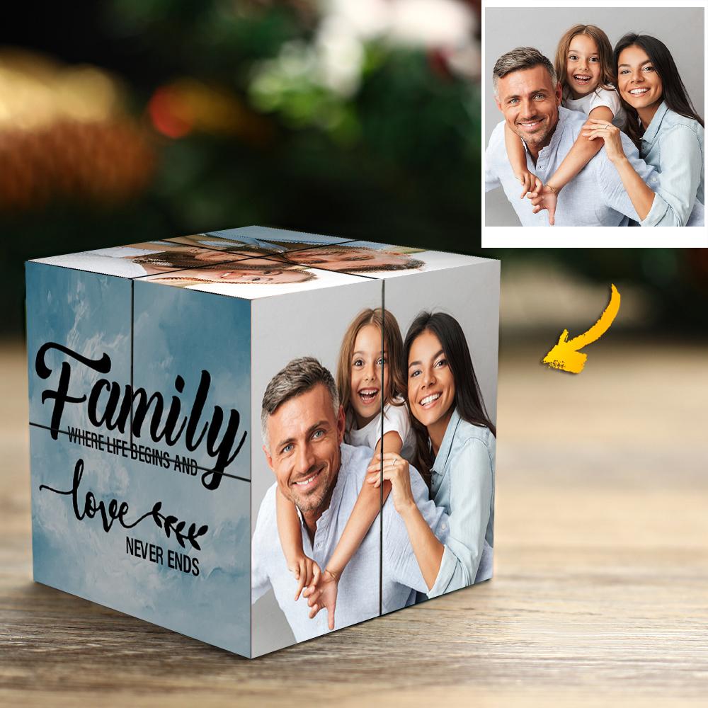 Custom Photo Cube - Photo Gift For Family or Friends - furevermama