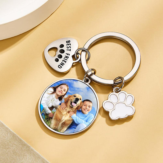 Custom Photo Keychain For Pet Lover Dog Cat Lover - furevermama