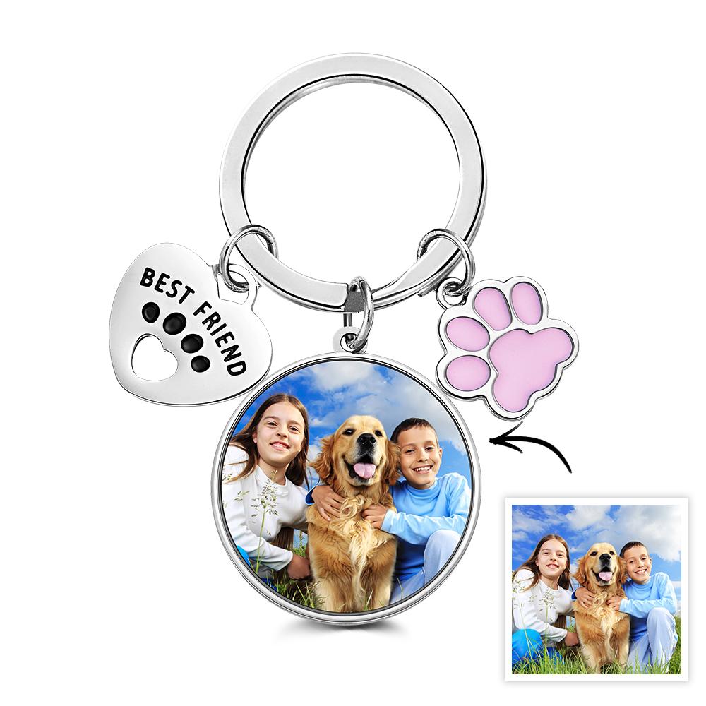 Custom Photo Keychain For Pet Lover Dog Cat Lover - furevermama