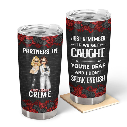 Bestie Partners In Crime - Personalized Custom Tumbler - Gift For Friend - furevermama