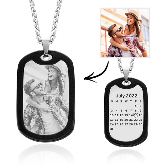 Custom Photo & Calendar Pendant for Him - furevermama