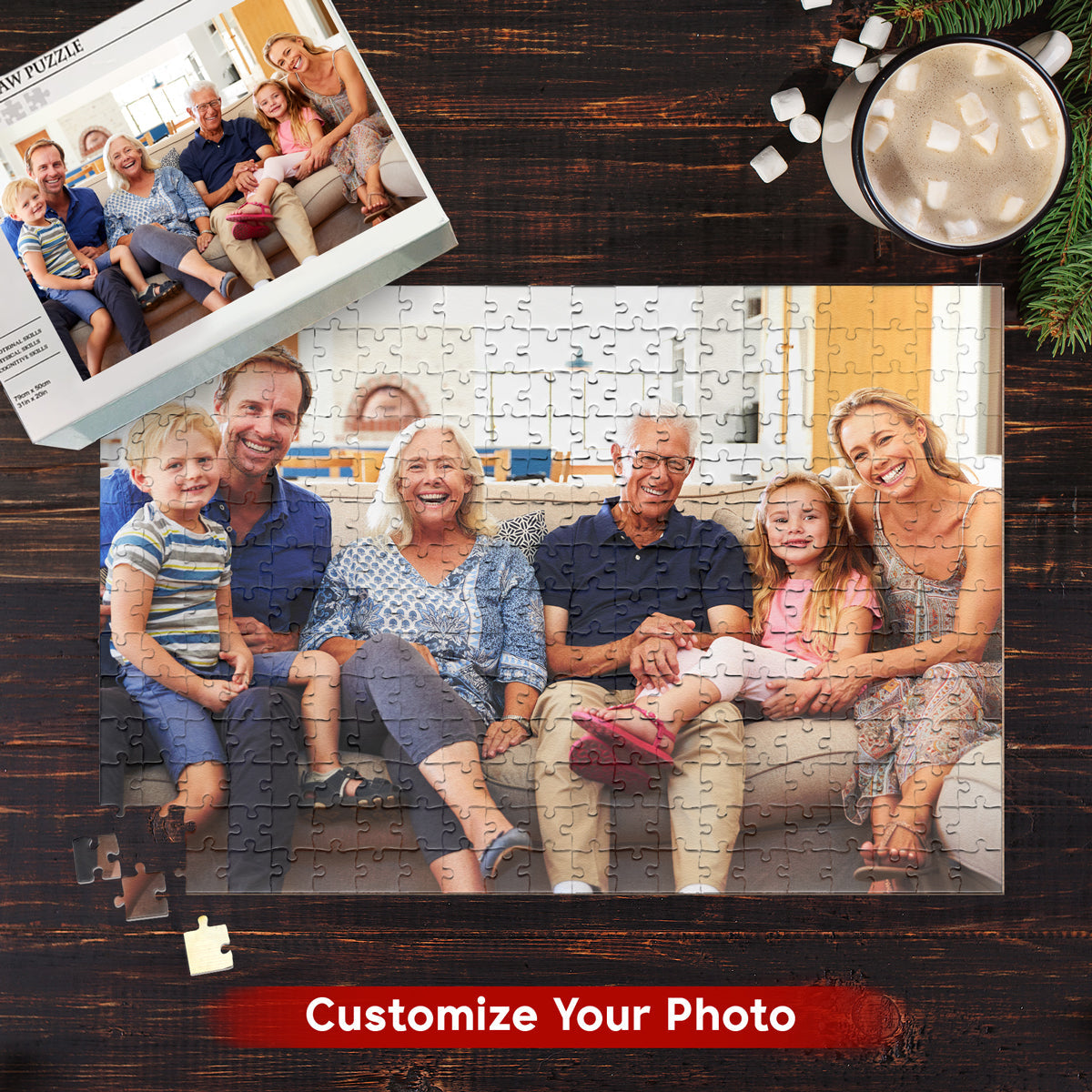 Personalized Photo Jigsaw Puzzle For Family, Friend