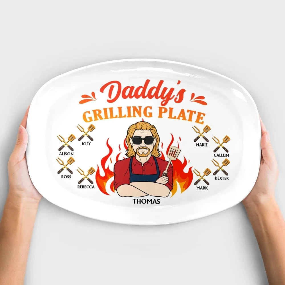 Personalized Daddy Grilling Plate
