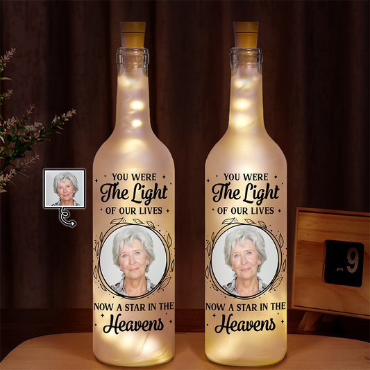 A Star In The Heavens - Personalized Photo Bottle Light - furevermama