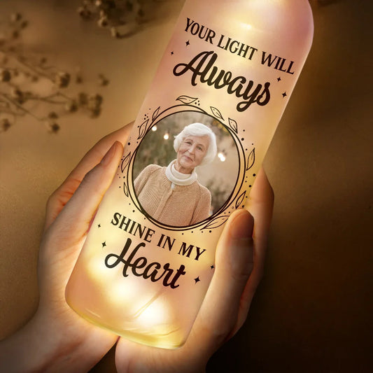 A Star In The Heavens - Personalized Photo Bottle Light - furevermama