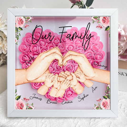 Personalized Flower Shadow Box For Family - furevermama
