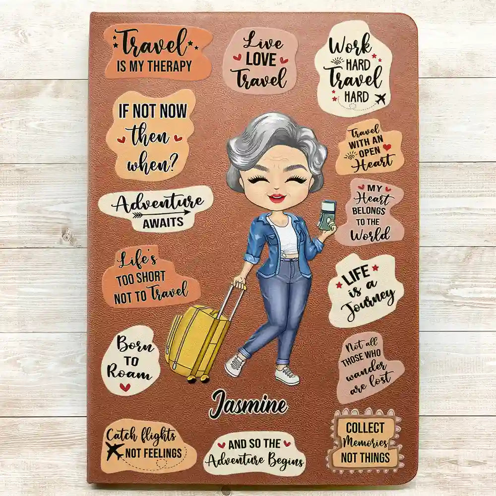 Personalized Leather Journal - For Travel Lovers - furevermama