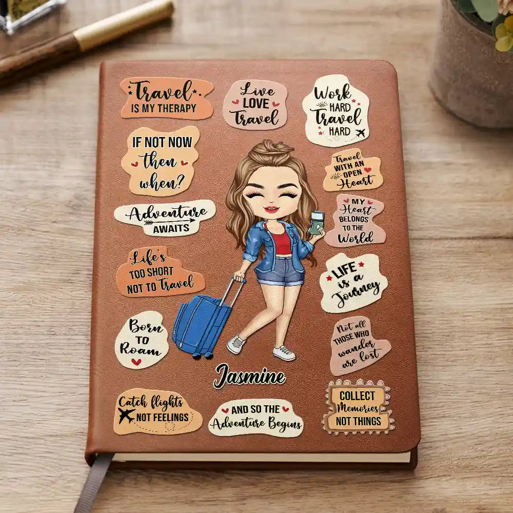 Personalized Leather Journal - For Travel Lovers - furevermama