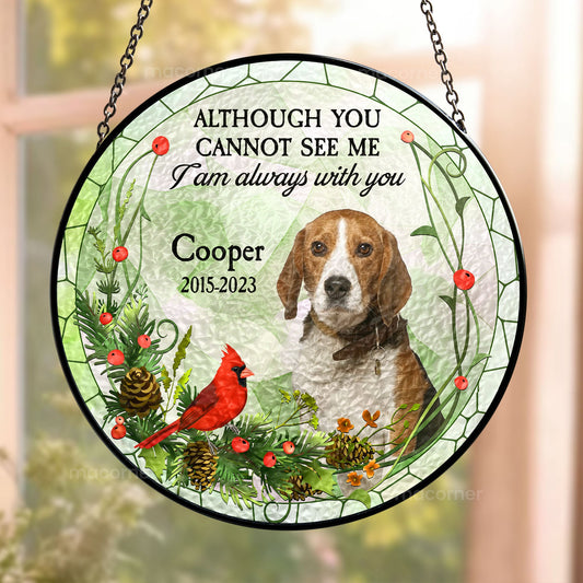 Personalized Photo Stained Glass Suncatcher - Pet Memorial Gift