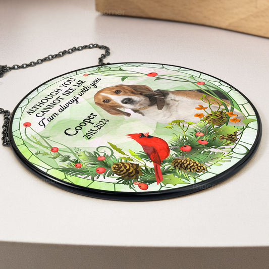 Personalized Photo Stained Glass Suncatcher - Pet Memorial Gift