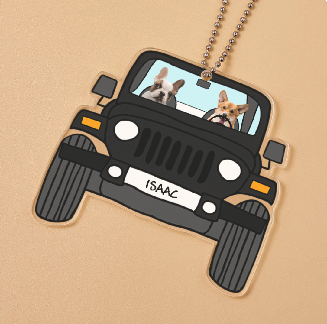 Personalized Photo Jeep Ornament