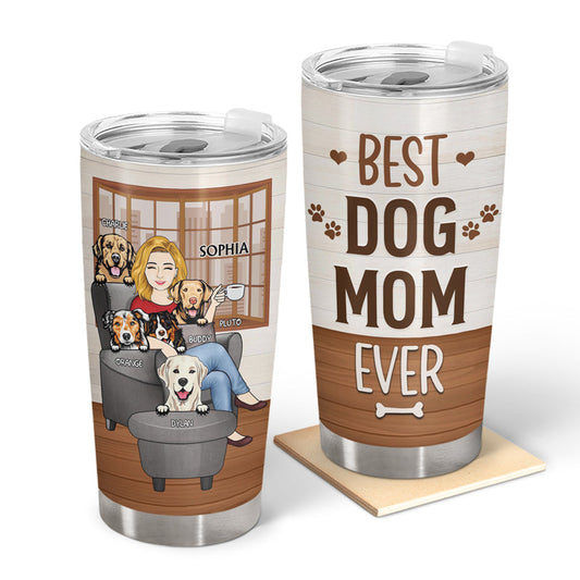 Best Dog Mom Ever - Personalized Tumbler For Dog Mom - furevermama