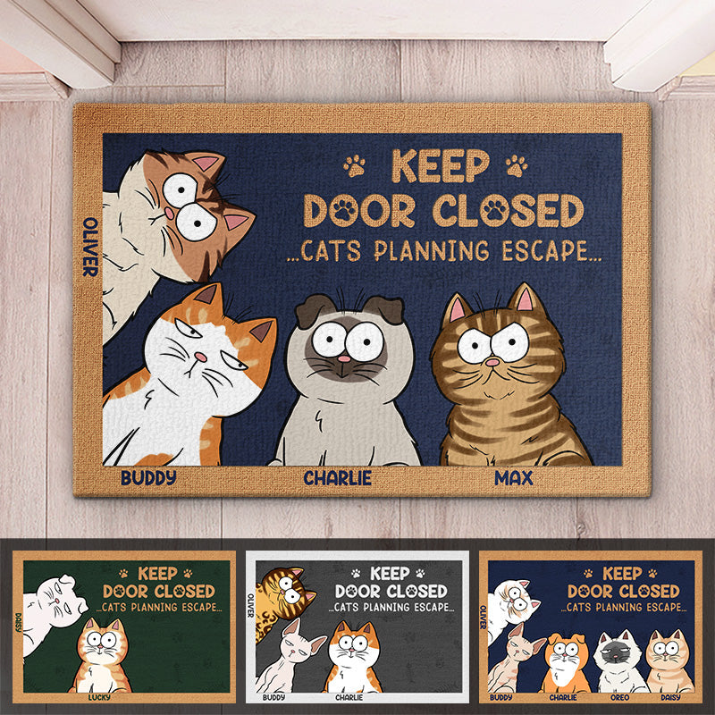 Cats/Dogs/Pets Planning Escape - Custom Cat Home Decorative Mat - House Warming Gift, Gift For Pet Lovers - furevermama