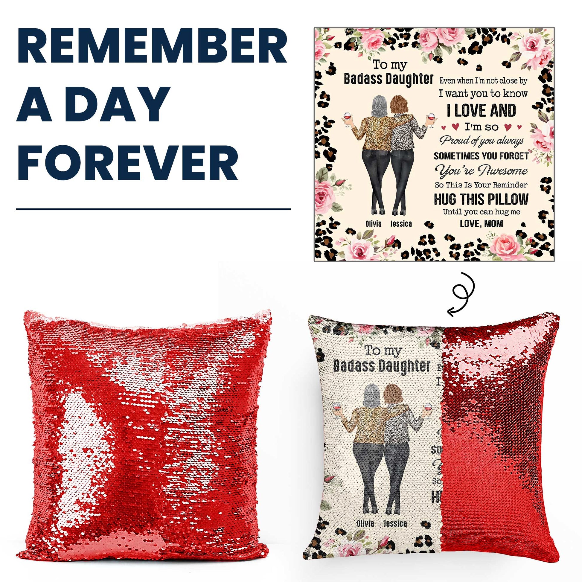 To My Daughter Personalized Pillow