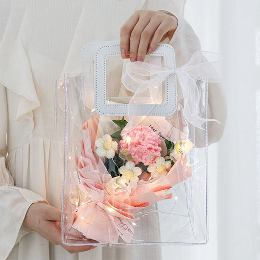 Handmade Knitted Bouquet with Light Strip