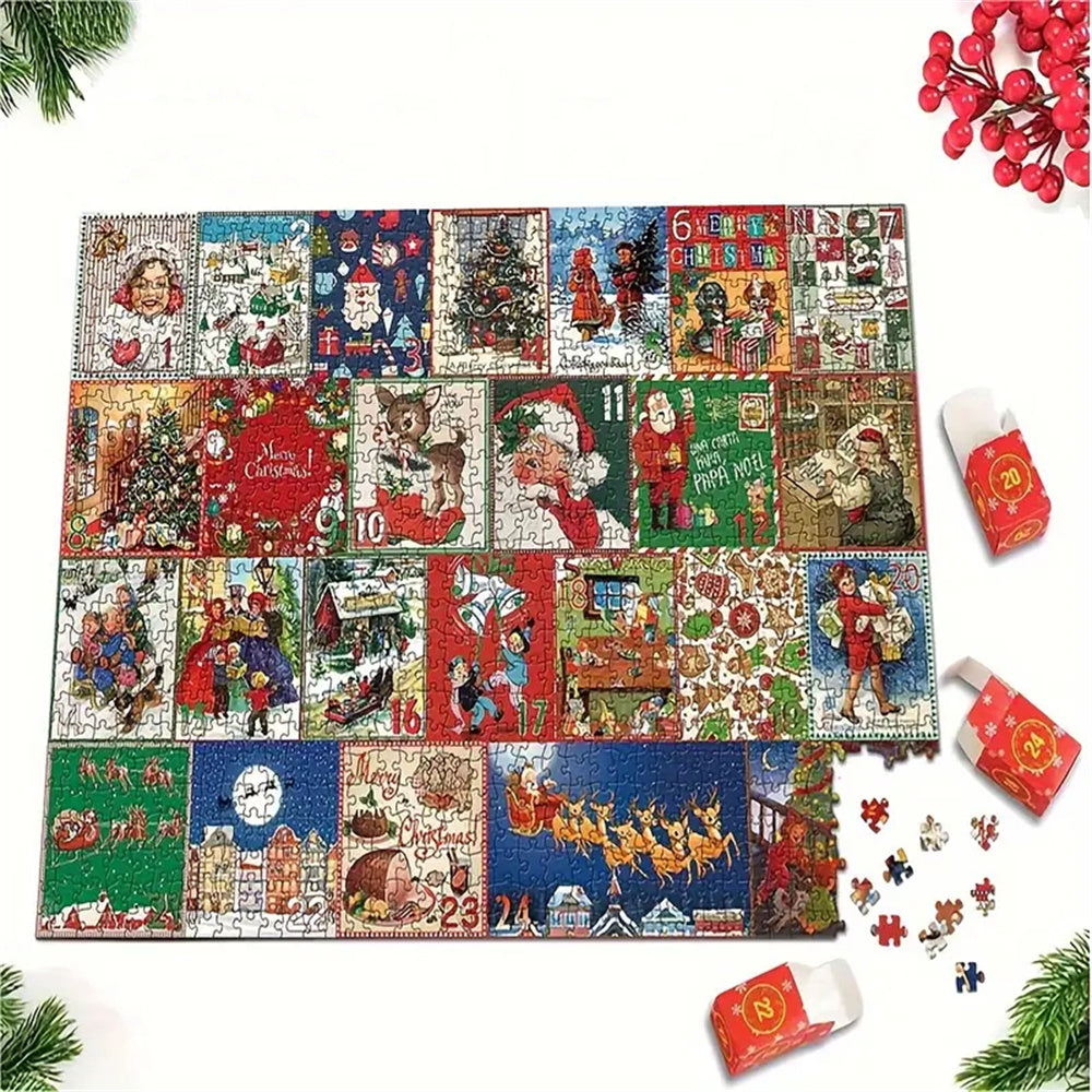 Advent Calendar 24 Boxes Christmas Countdown Puzzle