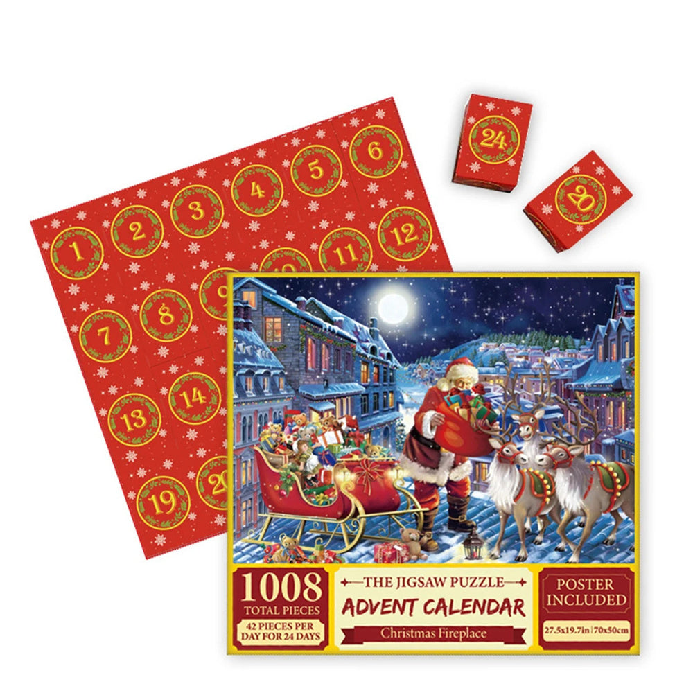 Advent Calendar 24 Boxes Christmas Countdown Puzzle