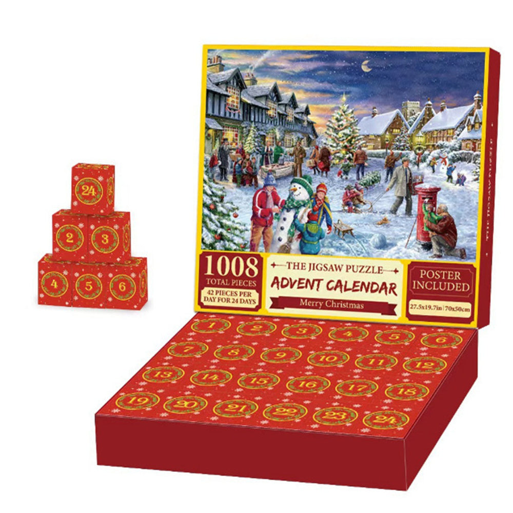 Advent Calendar 24 Boxes Christmas Countdown Puzzle