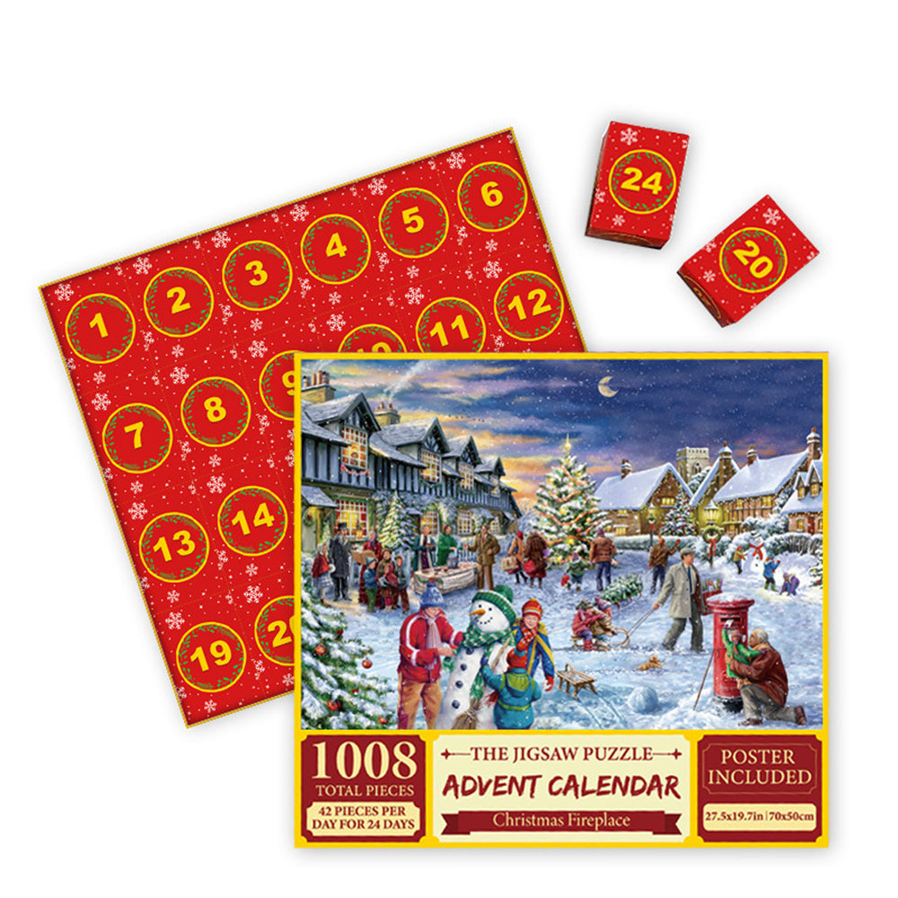 Advent Calendar 24 Boxes Christmas Countdown Puzzle
