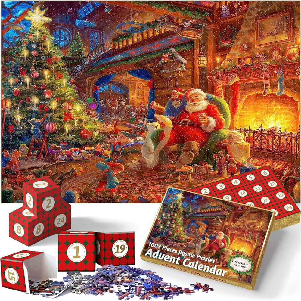Advent Calendar 24 Boxes Christmas Countdown Puzzle