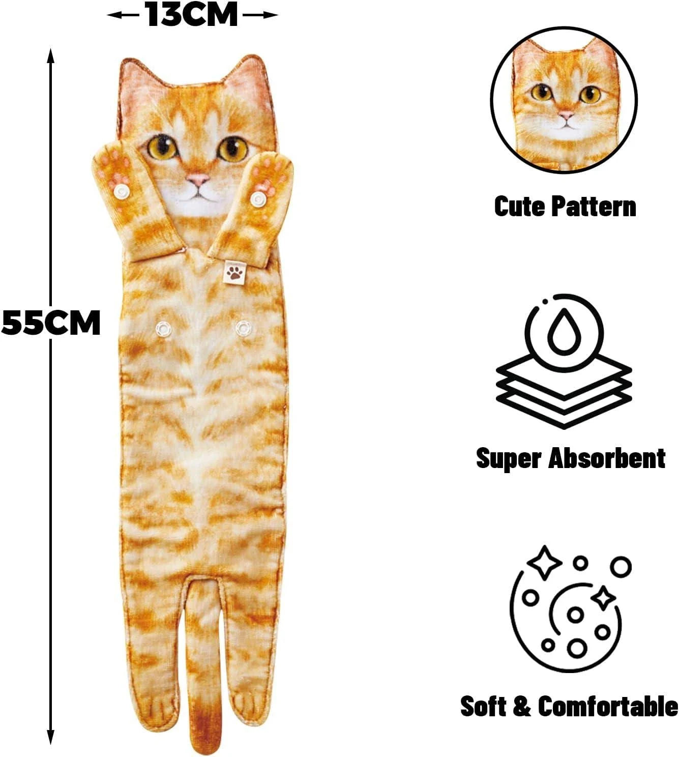 Cute Cat Face Towels - Gift For Cat Lovers - furevermama