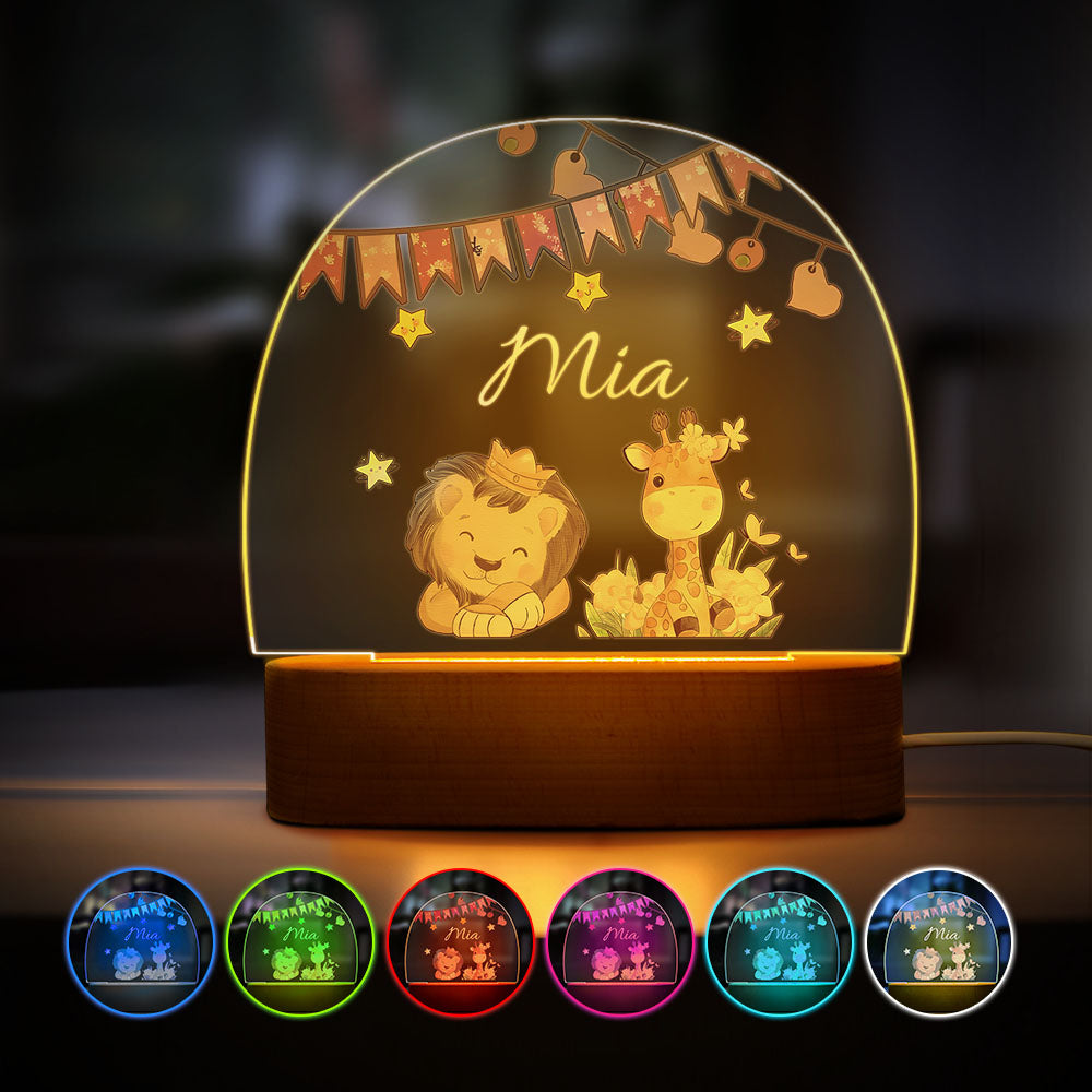 Personalized Santa Elk Night Light For Kids' Room Decor