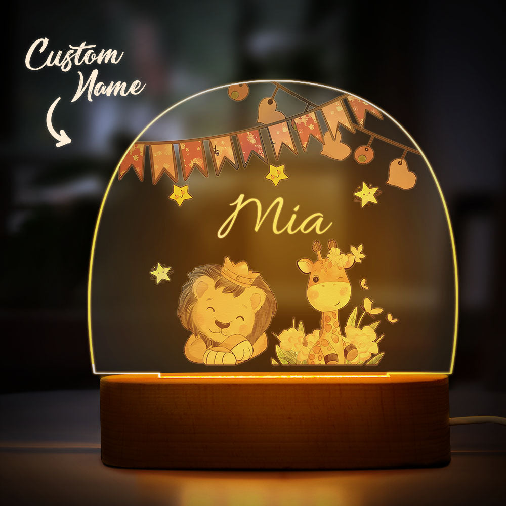Personalized Santa Elk Night Light For Kids' Room Decor