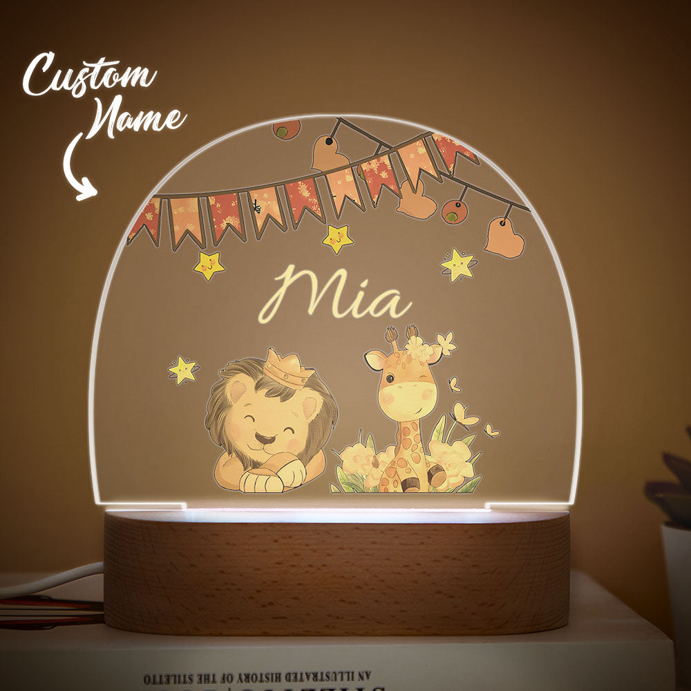 Personalized Santa Elk Night Light For Kids' Room Decor