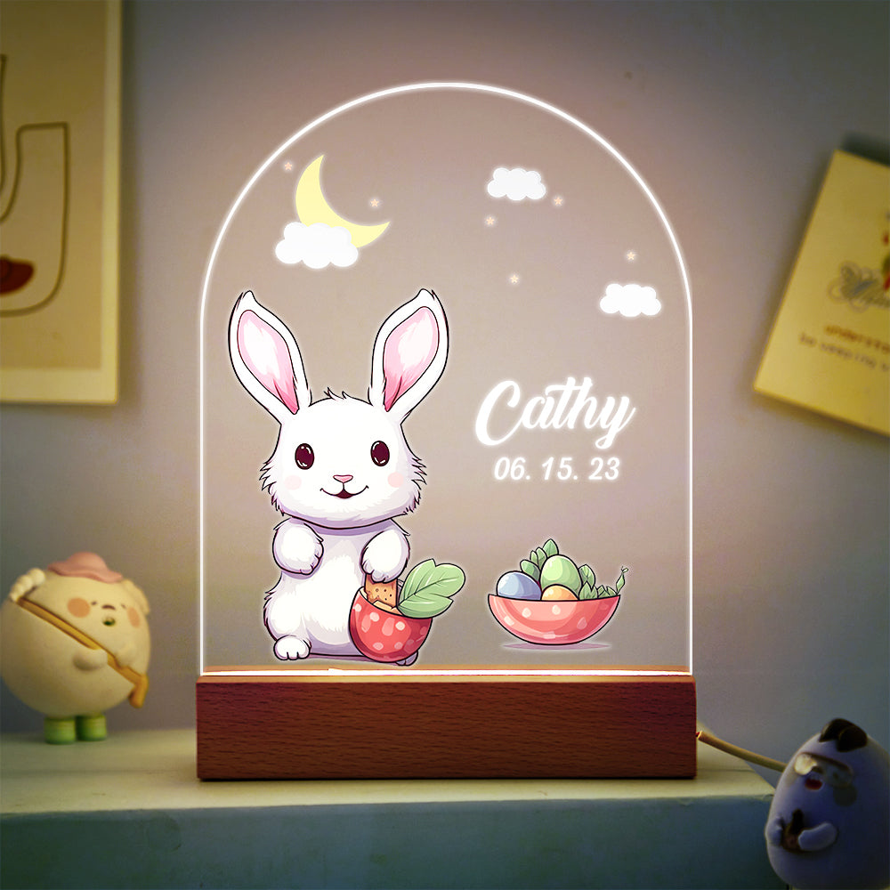 Personalized Santa Elk Night Light For Kids' Room Decor