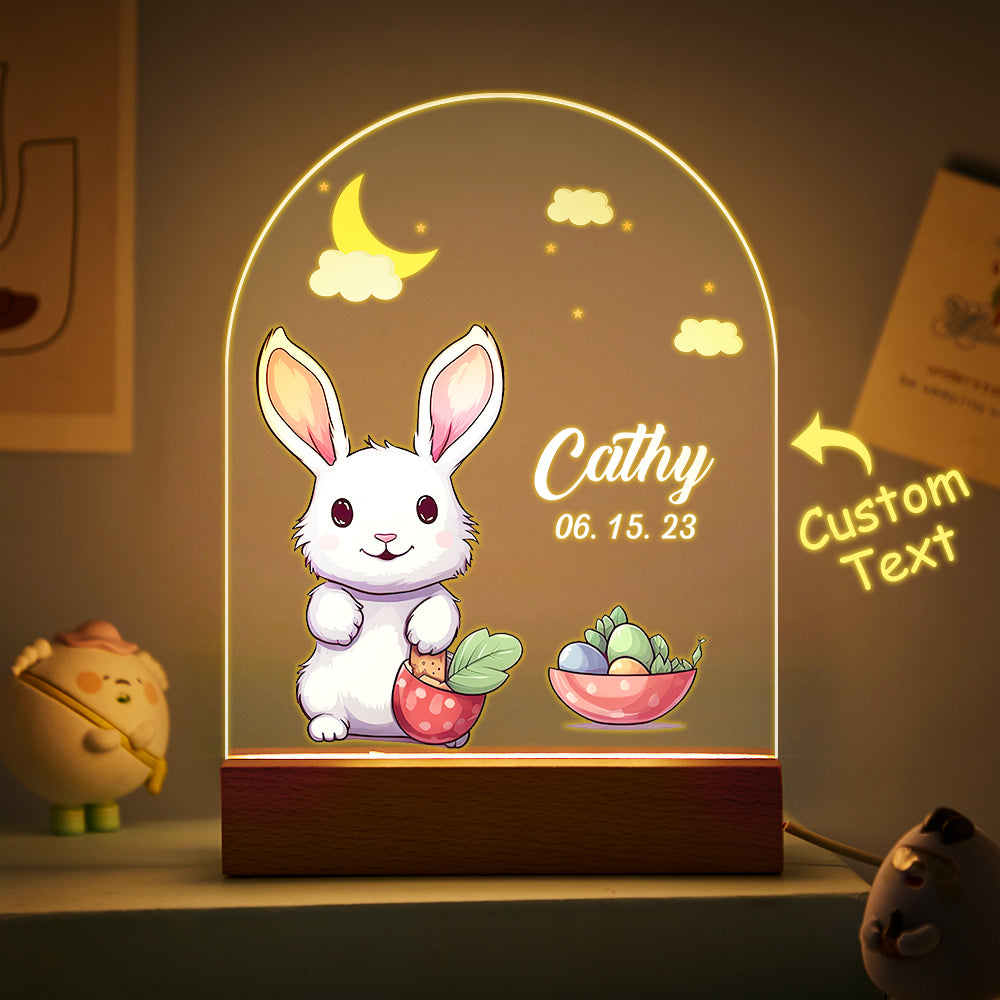 Personalized Santa Elk Night Light For Kids' Room Decor