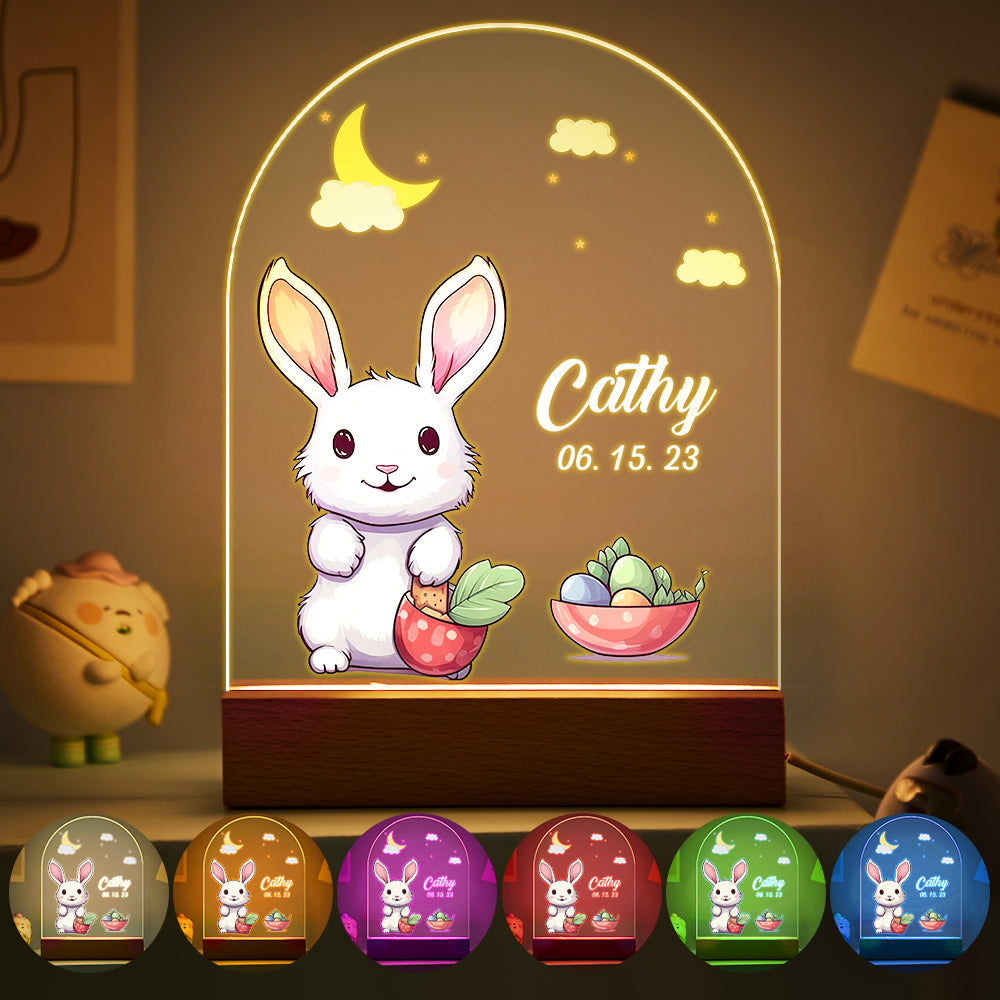 Personalized Santa Elk Night Light For Kids' Room Decor