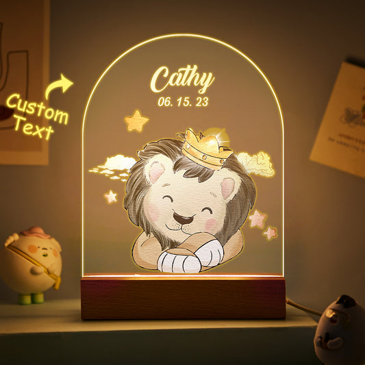 Personalized Santa Elk Night Light For Kids' Room Decor