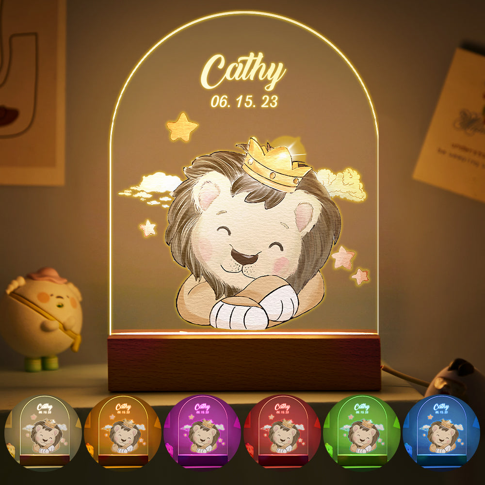 Personalized Santa Elk Night Light For Kids' Room Decor