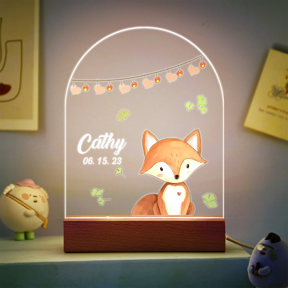 Personalized Santa Elk Night Light For Kids' Room Decor