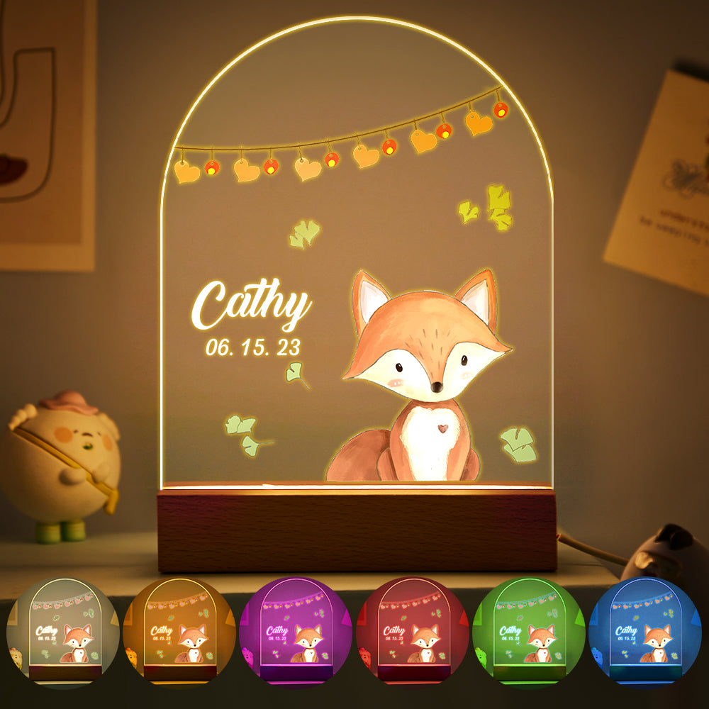 Personalized Santa Elk Night Light For Kids' Room Decor