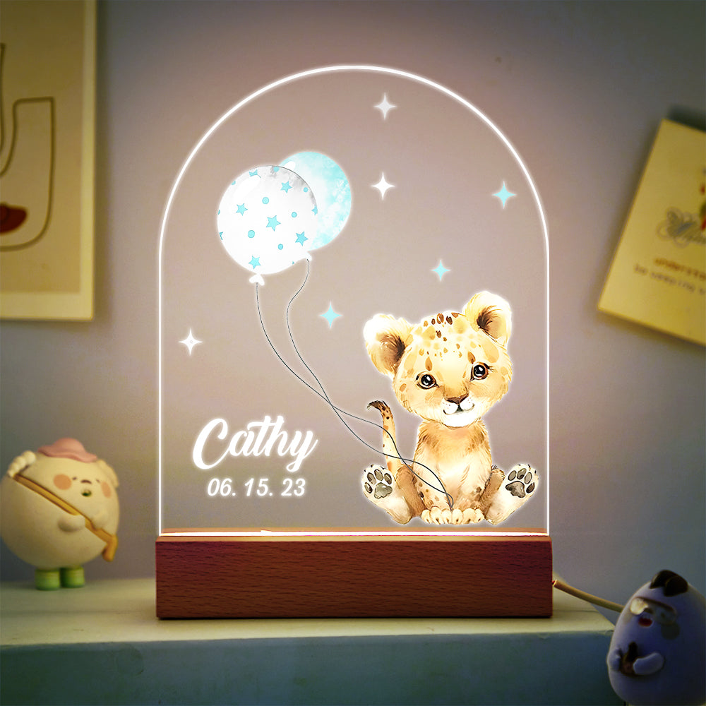 Personalized Santa Elk Night Light For Kids' Room Decor