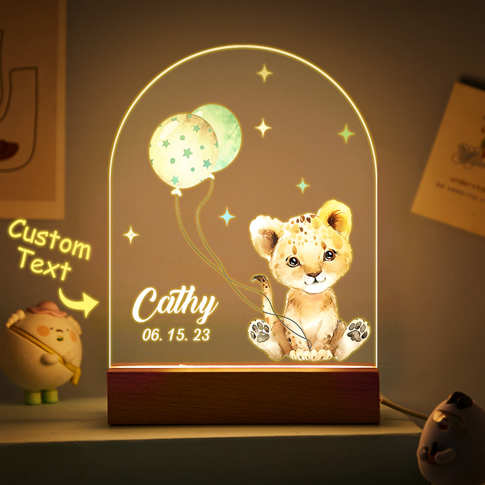 Personalized Santa Elk Night Light For Kids' Room Decor