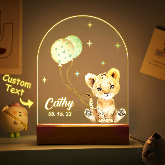 Personalized Santa Elk Night Light For Kids' Room Decor