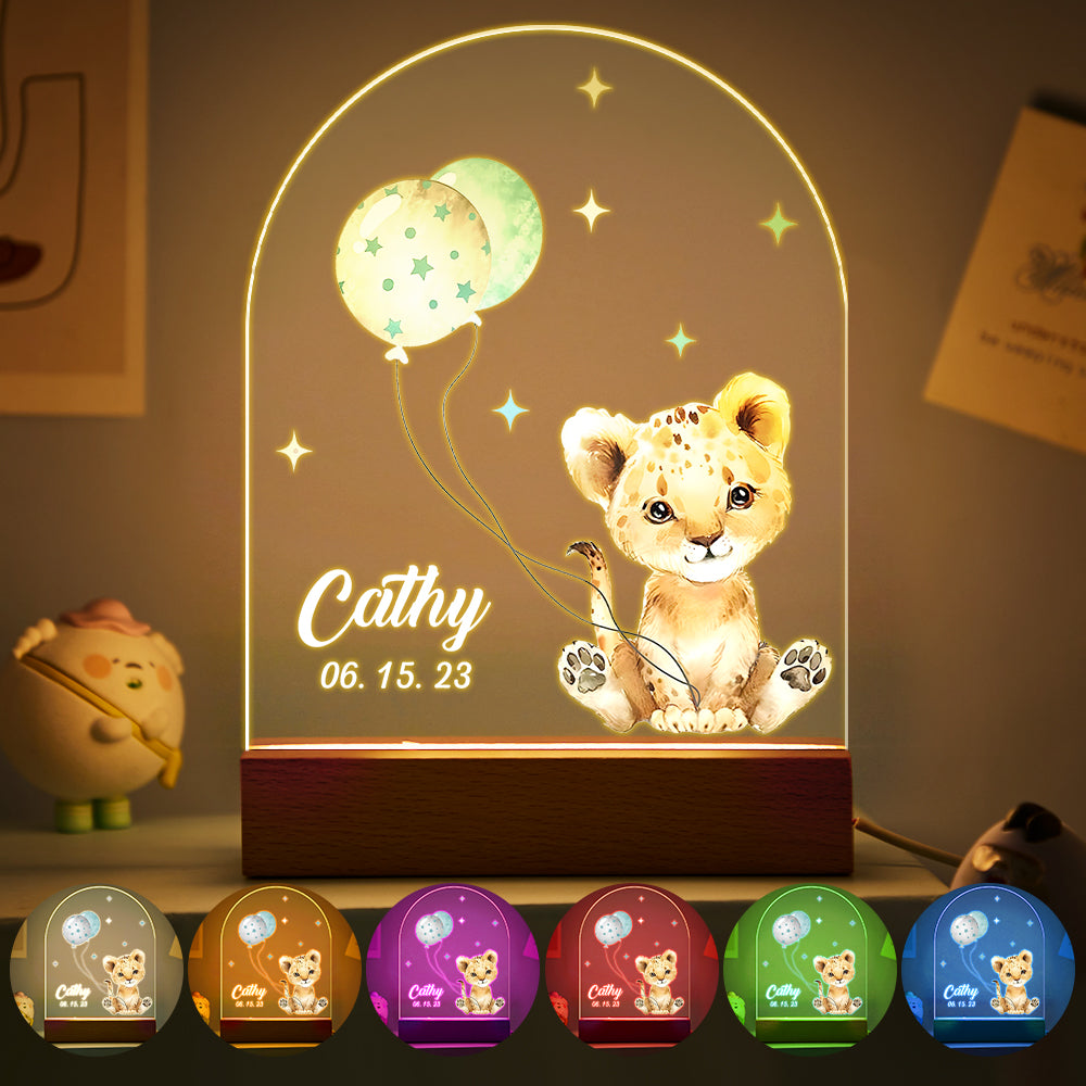 Personalized Santa Elk Night Light For Kids' Room Decor