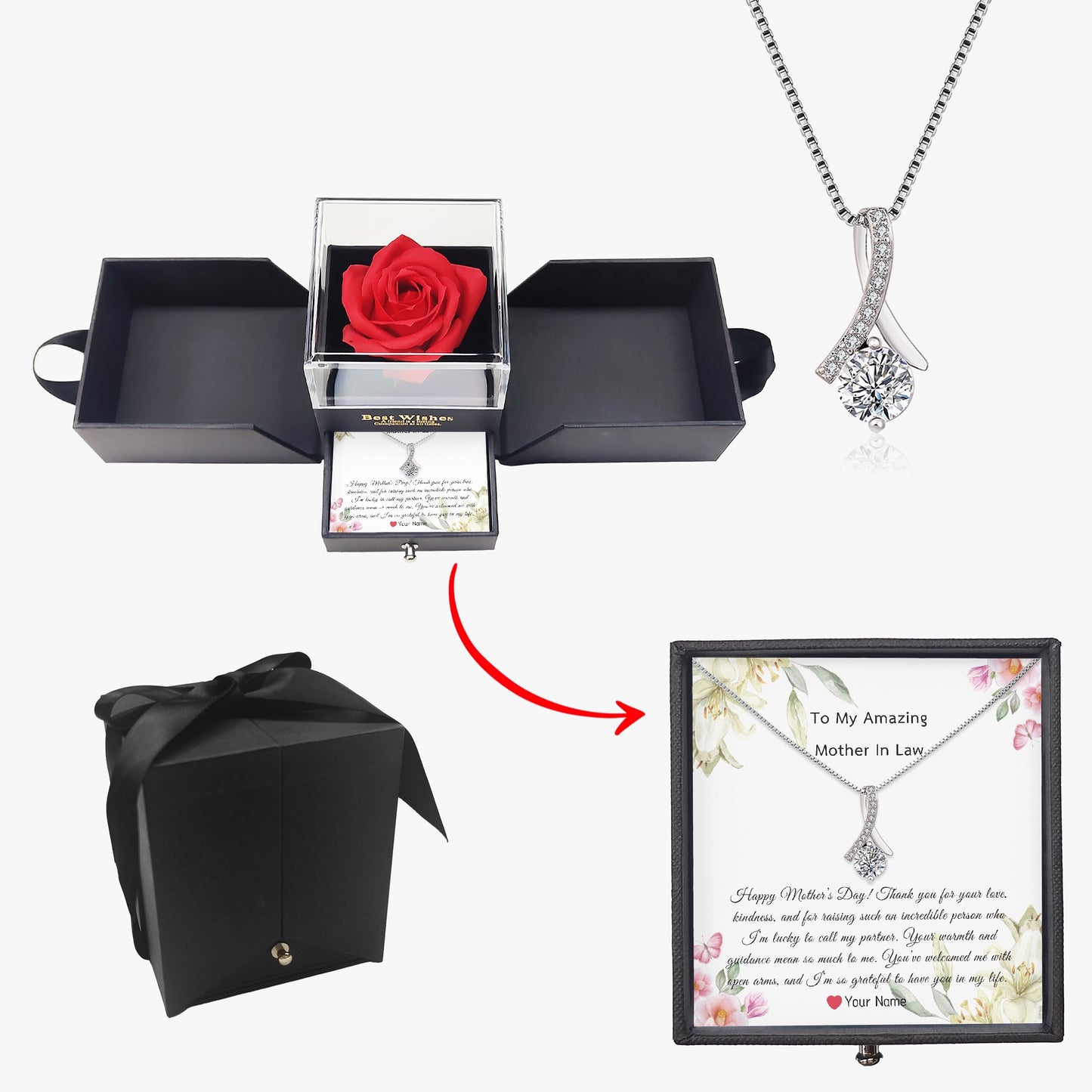 Elegant Necklace with Gift Box For Mother In Law - furevermama