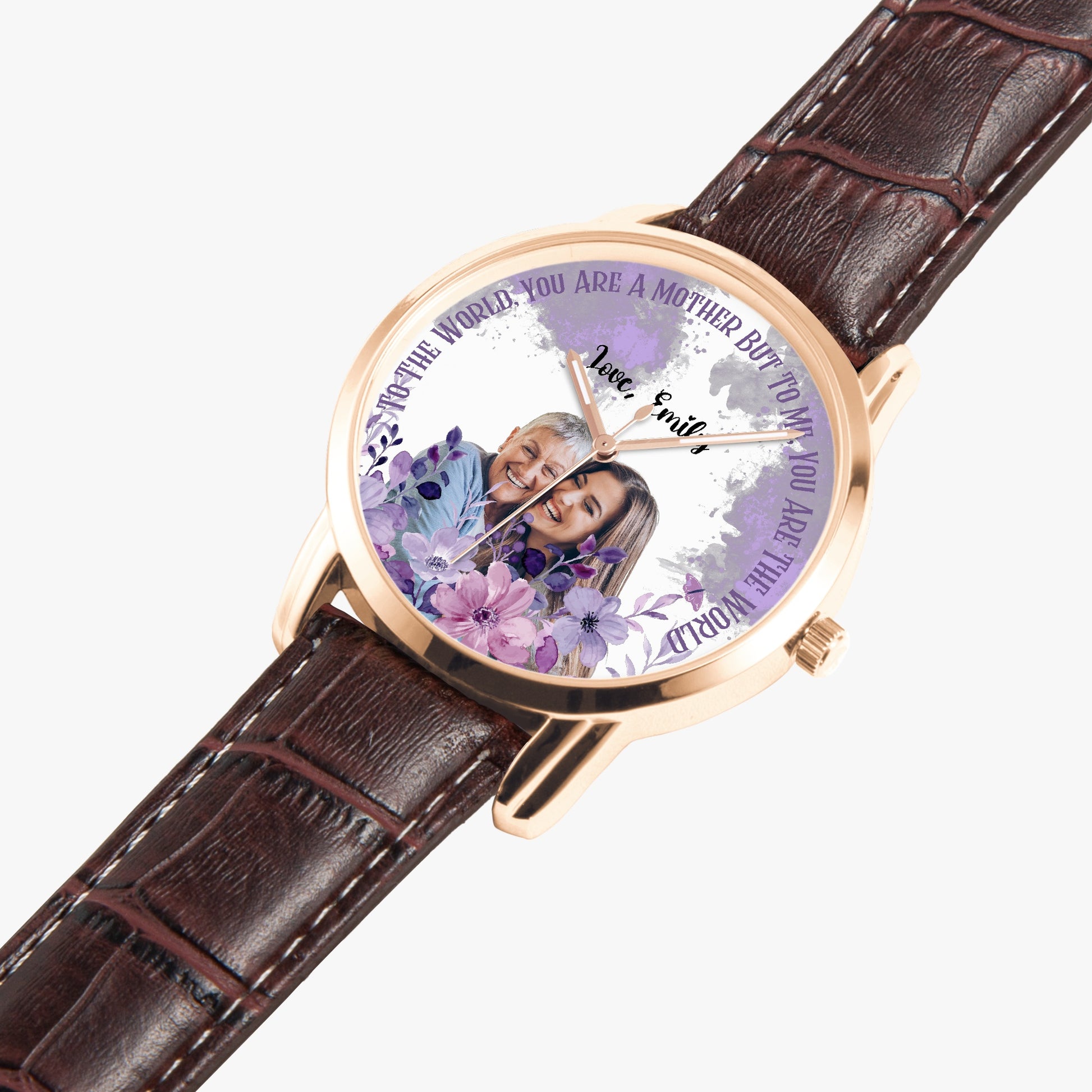 Personalized Premium Wide Type Quartz Watch - With Your Photo and Name - furevermama