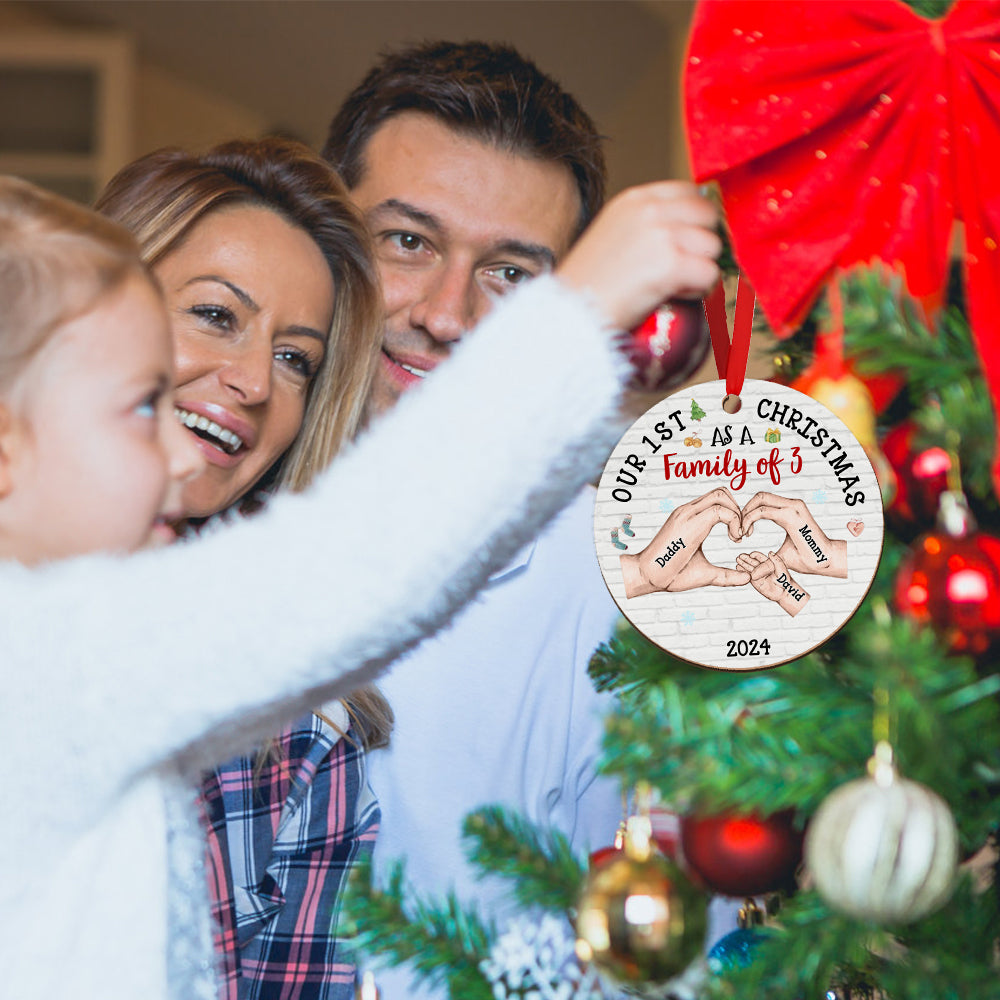Personalized Baby's First Christmas As A Family Ornament