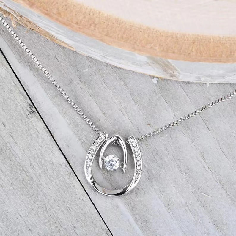Horseshoe Necklace with Gift Box - To Step Mother - furevermama