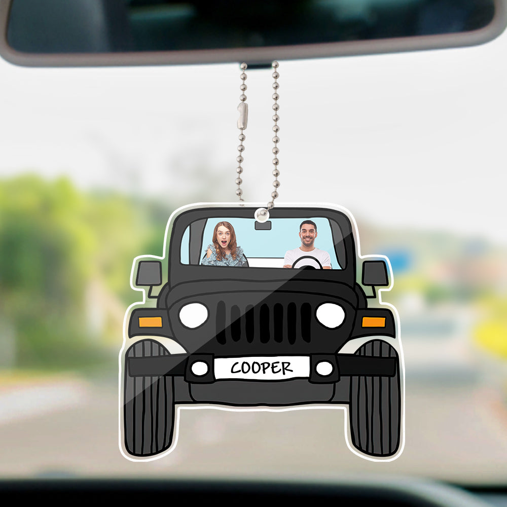 Personalized Photo Jeep Ornament